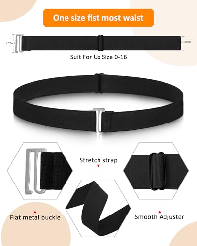 SATINIOR Invisible Stretch Belt Flat - color: Black,brown,khaki,white