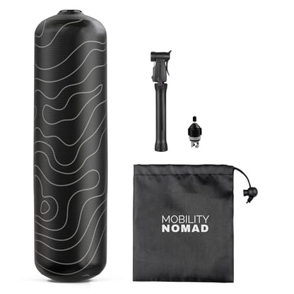 Inflatable Travel Foam Roller for Muscle Recovery and Mobility - color: Topo Black