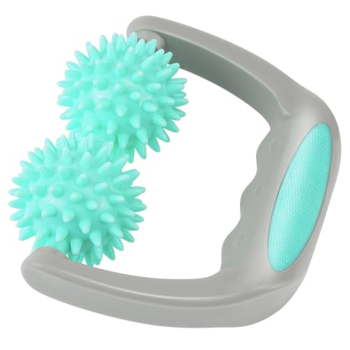 Coolife Fascia Release Spiky Massage Roller, Muscle Cellulite Massager | Deep Tissue Massage Tool for Neck Shoulder Legs, 2 Balls Pressure Trigger Point Myofascial Manual Body Massager for Women Men