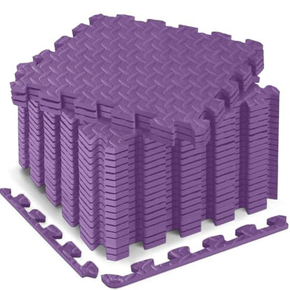 18 Pcs EVA Foam Floor Tiles, Puzzle Exercise Mat Set for Gym - color: Purple