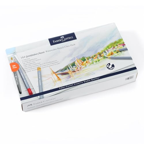 Faber-Castell Creative Studio Goldfaber Water Color Pencil Classpack - 144 Pencils in 12 Colors - size: 144 Count (Pack of 1)