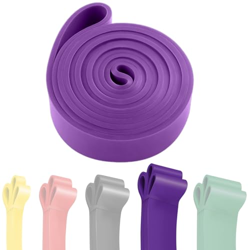 Resistance Stretch Loop Bands for Assisted Pull Ups and Power Lifting Workout Exercise - color: 35-85Ibs Purple