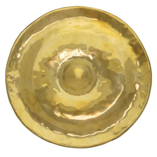 Thai Golden Nipple Gongs - Includes Hanging Rope & Mallet/Easy To Play/Bright Tone/Made in Thailand/For Sound Healing & Meditation/Made of Brass - size: 12"