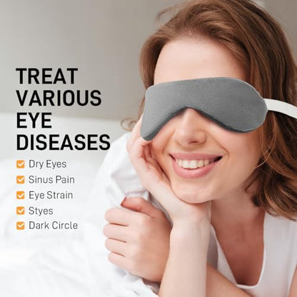 Weighted Eye Pillow for Yoga, Moist Heat Mask for Dry Eyes(Grey) - color: Eye Mask03-grey