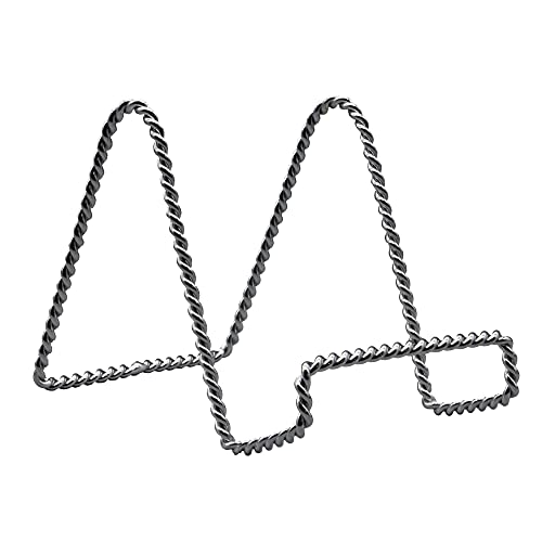TRIPAR Decorative Twisted Wire Stand, Chrome Display (4 Inch Depth) Tabletop Easel Sleek & Modern Look - Perfect for Books, Plates, Photos & More - color: Chrome, size: 4 Inch
