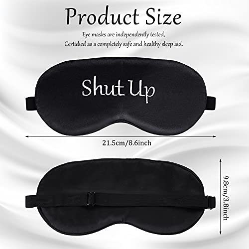 Geyoga 8 Pack Silk Funny Sleep Masks for Women Sleep, Dark Colors - color: Dark Colors