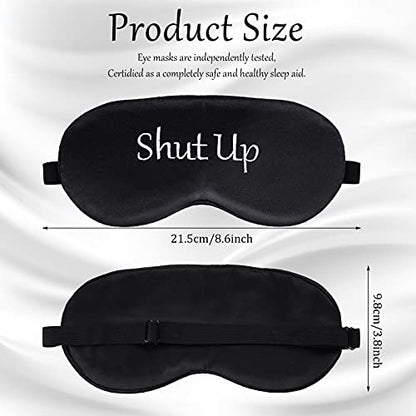 Geyoga 8 Pack Silk Funny Sleep Masks for Women Sleep, Dark Colors - color: Dark Colors
