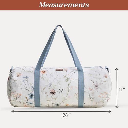Maison d' Hermine Yoga Mat Duffle Bag Gym Tote Yoga Mat Carry Bag - color: Ice Florals, style: Yoga Mat Gym Bag