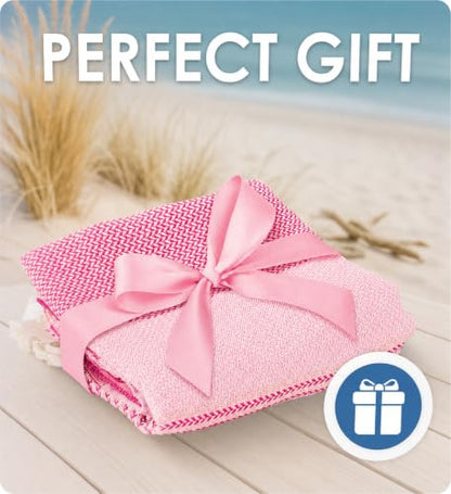 ATANI Turkish Beach Towel, Converts to a Bag, Oversized 100% Cotton Bath Towels Lightweight Quick-Dry Beach Blanket for Travel, Picnic, Camping, Yoga and Pool (Pink, 71 inc x 39 inc) - color: Pink, size: 71 inc x 39 inc