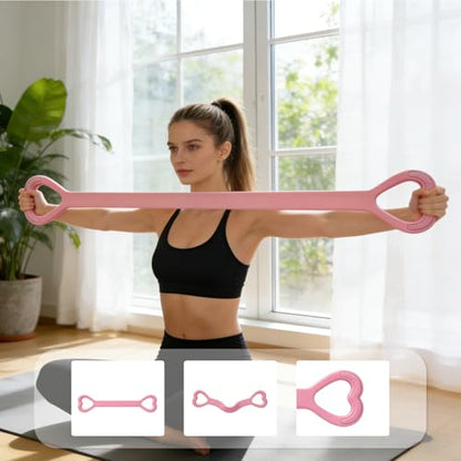 3PCS Figure 8 Resistance Bands with Handles
