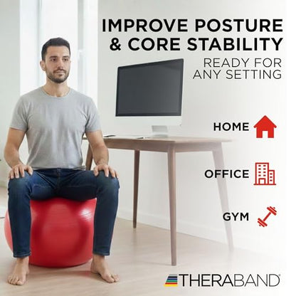 THERABAND Standard Exercise Ball - color: Red - 55cm