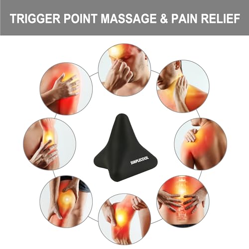 Manual Trigger Point Massage Tool Small Massager Ball 3″×2.6″ Black - color: Black