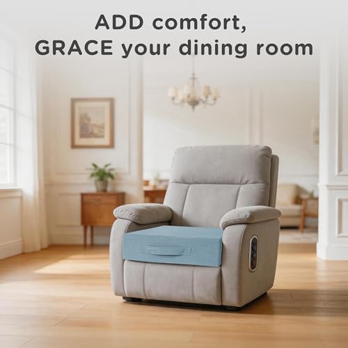 AddGrace High Density Recliner Cushion for Elderly 20x20in Blue - color: Dusty Blue