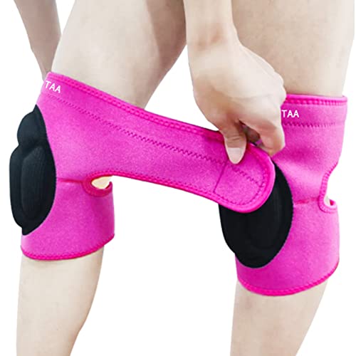 Plus Size Knee Pads for Women Cleaning, Adjustable EVA Foam, Pink XL,1 Pair - color: Pink, size: X-Large