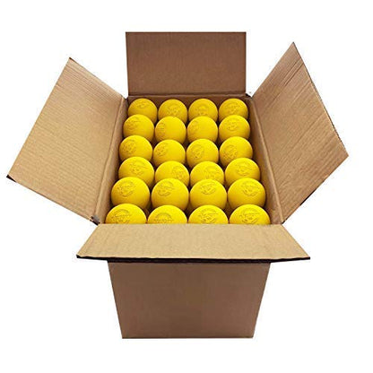Velocity Pro Grip Lacrosse Balls - 6, 12, 18, 60 and 120 Packs - Certified for Youth, Club, High School, CLA, and College Game Play - color: Yellow, size: 60 Balls