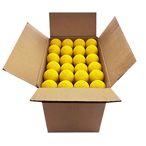 Velocity Pro Grip Lacrosse Balls - 6, 12, 18, 60 and 120 Packs - Certified for Youth, Club, High School, CLA, and College Game Play - color: Yellow, size: 60 Balls