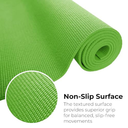 Bulk Yoga Mats, 10 Pack, 4mm Thick, 68x24in - color: Colorful