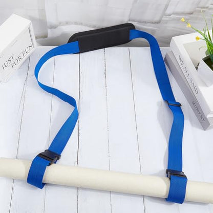 GORGECRAFT Scooter Carry Strap Blue Beach Anti-Slip Shoulder Straps Replacement with Non-Slip Shoulder Pad Polyester Universal Adjustable Backpack Bicycle Carrying Straps for Foldable Balance Bikes - color: Blue