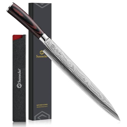 10.5 inch Sashimi Knife,Sushi Knife for Fish Filleting & Slicing | High Carbon Stainless Steel Japanese Yanagiba Knife with Knife Sheath and Gift Box - color: 10.5 inch Sashimi Knife