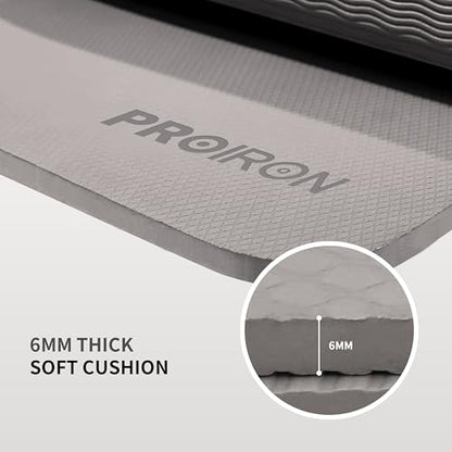 PROIRON Foldable Yoga Mat 0.24"/0.16" for Home Workout & Travel, Non Slip Travel Yoga Mats with Carry Bag, Packable Yoga Mat for Home Gym, Pilates, Fitness,Stretching - color: (0.24" TPE) Brown