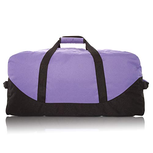 DALIX 25" Big Adventure Large Gym Sports Duffle Bag (Black Grey Navy Blue Red Camo) - color: Purple