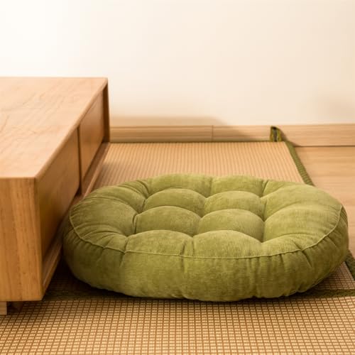 SK Studio Meditation Floor Pillow Large Round Seat Cushion for Adults - color: Yellow, size: 22"W x 22"L (Pack of 1)