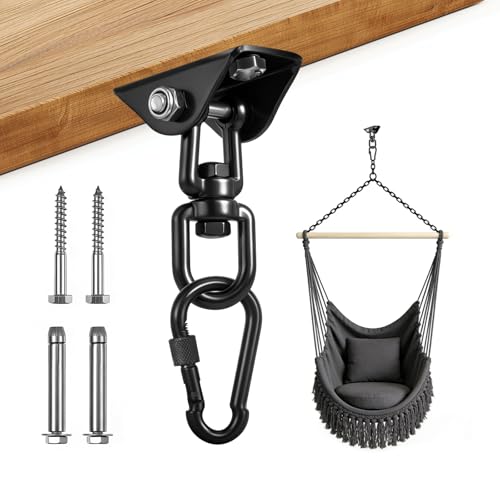 Yose Porch Swing Hanging Kit Heavy Duty 2000lbs Stainless Steel, Easy to Install Swing Hardware with Ceiling Hooks and Hammock Hooks, Complete Swing Set Accessories for Indoor Outdoor Patio Garage