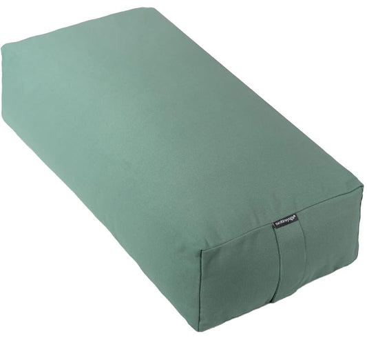 엑스트라 펌 라지 요가 볼스터, 61 x 30.5 x 15.2cm(24 x 12 x 6인치) 신치 또는 지퍼 요가 베개, 스튜디오용 탈착식 커버가 있는 직사각형 면 쿠션, 1팩 또는 2팩 - color: 세이지 - 지퍼 커버, size: 1팩
