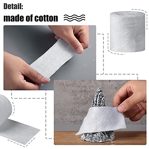 Nuanchu 12 Rolls Medical Cotton Cast Padding Plaster Cloth,4 Inch X 8.8 ft | Individual Wrapped, Undercast Protection Padding, Soft Cloth for Body Casts, Halloween Bandage Art, Mask Craft Supplies - size: 4 Inch X 8.8 ft