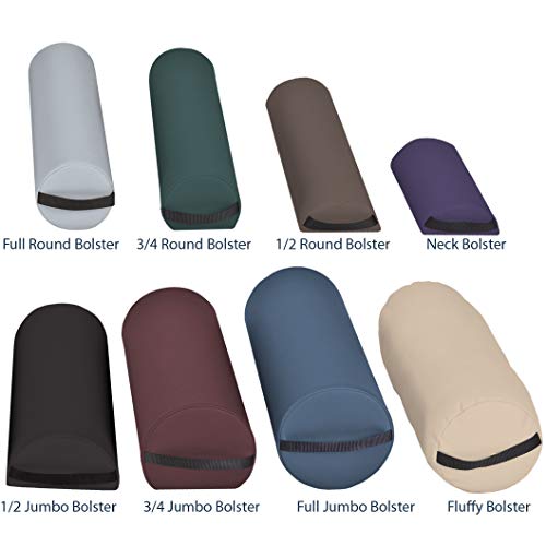 EARTHLITE Bolster Pillow Fluffy – Durable Massage Bolster, 100% PU Upholstery incl. Strap Handle/Professional Quality for Massage Tables/Back Pain Relief - color: Latte