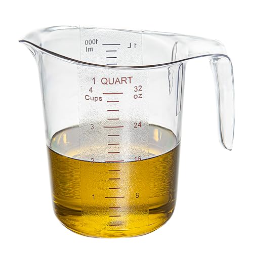 Restaurantware 1 qt Clear Plastic (Cups) Measuring Cup - size: 6.50" × 4.75" × 6.00"