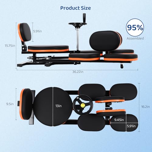 Leg Stretcher Machine, 200° Adjustable Split Trainer, 220 lb Steel Frame
