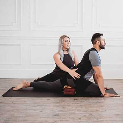Zafuko Yoga & Meditation Cushion - Organic Water-Resistant Kapok Filling, Meditation Cushion, Soft Yoga Prop - color: Teal/Turquoise