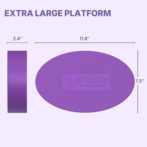 Foam Balance Pad,5BILLION Stability Pad for Physical Therapy,Non-Slip Exercise Balance Pad for Balance workouts,Yoga Knee Pad for Gym Fitness Stretching Pilate - size: Purple-Oval