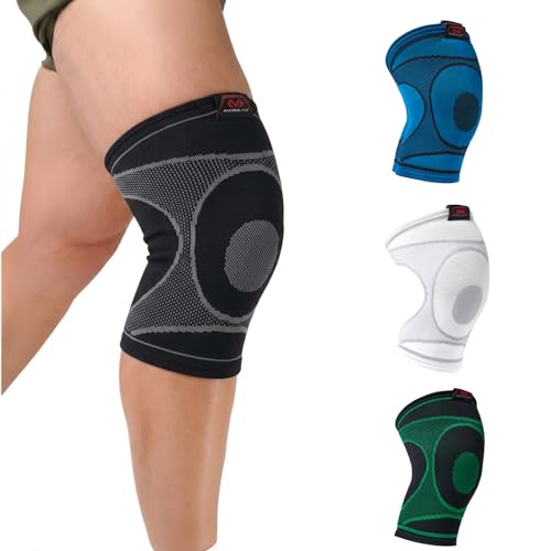 McDavid MD5113-01-35 Knee Sleeve / 4-Way Elastic Black Adult-L - color: Black, size: Large
