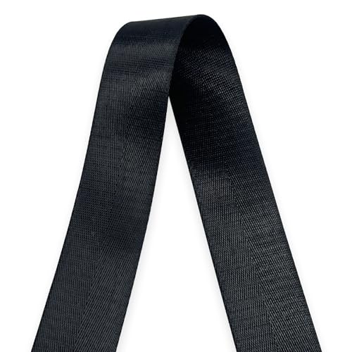1 1/2" Black Nylon Webbing 12yds for Bag Straps Crafts - color: Black
