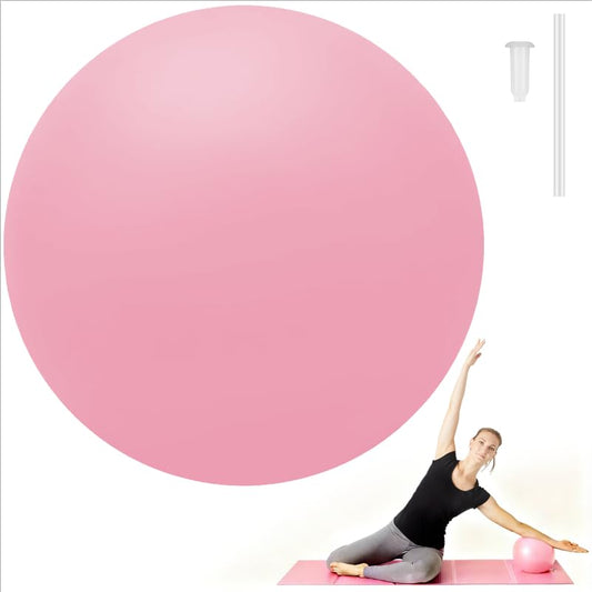 Small Pilates Ball 9 Inch Small Exercise Ball Mini Workout Yoga Balls for Gym Yoga, Core Training, Fitness, Workout, Stability, Improves Balance - color: Light Pink