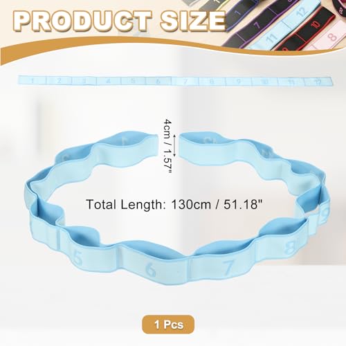 Fitness Resistance Bands, Section Number Stretch Resistance Band | Elastic Stretch Strap with Handles - color: Light Blue