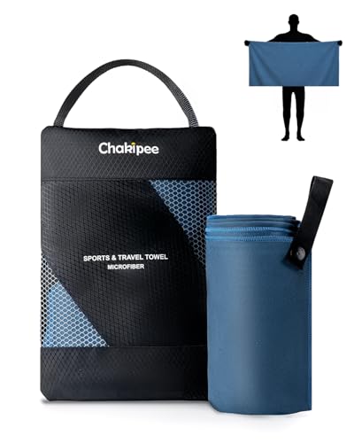 Quick Dry Microfiber Towel Travel, Beach & Camping Towels. Fast Drying, Super Absorbent & Ultra Compact for Travel, Bath, Gym, Swimming, 1 Pack, 48''x24'' Navy Blue - color: Navy Blue, size: 48.00" x 24.00"