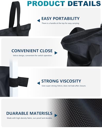 MASTERCANOPY 4-Pack of Canopy Weight Bag 112 Pounds Black - color: Black