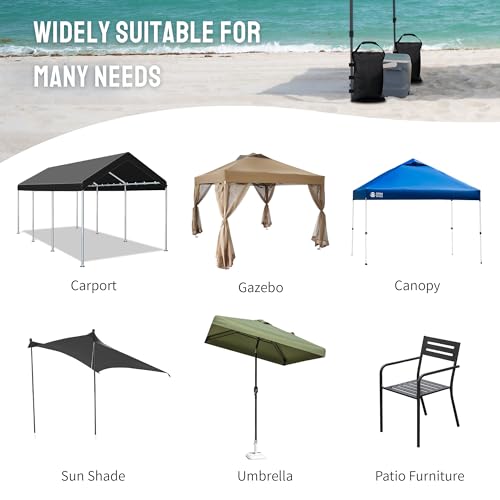 CROWN SHADES Sand Bags for Canopy Legs, 120 LBS, Blue (Unfilled) - color: Blue, size: 120lbs