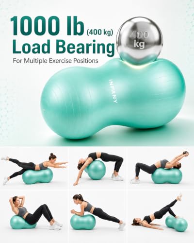 INPANY Peanut Exercise Ball for Labor, Physical Therapy & Fitness - color: Green