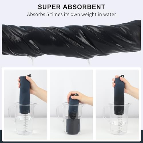 Rainleaf Microfiber Towel Quick Dry Camping & Travel & Gym Towel. Compact - color: Navy Blue, size: 48.00" x 24.00"