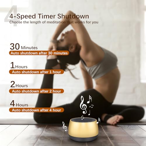 Portable Electronic Tibetan Singing Bowl Rechargeable 4 Healing Frequencies (256-510Hz) Timer, Sound & Meditation Bowl for Yoga, Mindfulness, Chakra Healing and Stress Relief Gifts for Women