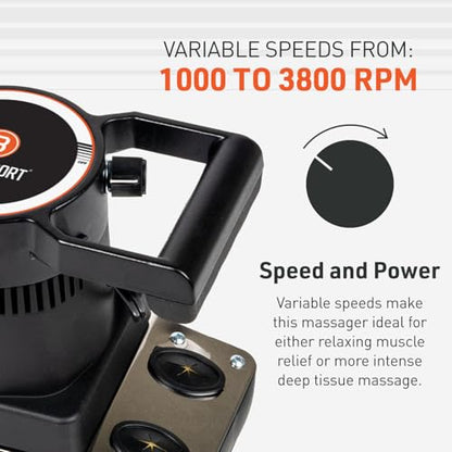 Body Sport Therapeutic Variable Speed Professional Vibrating Massager for Pain & Aching Muscle Relief – High-Powered, Effective, Chiropractic Myofascial Release Tool & Trigger Point Therapy - style: Variable Speed