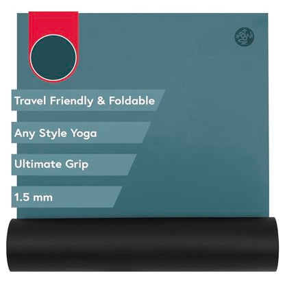Manduka GRP Adapt Travel Yoga Mat 71" - 1.5mm | Foldable & Travel friendly | Ultimate Grip | Sweat ready for Any Style of Yoga | 71 x 24 x 1/16 inches - color: Dark Lotus
