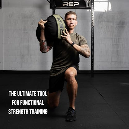 REP Fitness Stone Sandbag Trainer | Strongman Workout Equipment | Heavy Duty Strength Gear | Round Weighted Bag | Home Gym Accessories | Functional Fitness Tool | Unfilled Weight Sack - size: 50lb | 25kg