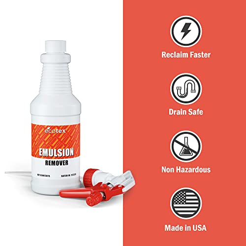 Ecotex Screen Printing Emulsion Remover, Diazo Photo Stencil Remover, Pt | Biodegradable Emulsion Remover For Silk Screens - Removes Diazo, Photo Emulsion & Stencil Residue, Dilutes Up To 4:1, 1 Pt - size: 16 Ounce (Pack of 1)