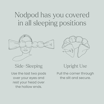 nodpod Patented Gentle Pressure Sleep Mask, Weighted Eye Mask | Patented Light Blocking Design for Sleeping, Travel & Relaxation, Bead Filled, Machine Washable, BPA-Free, Sage - color: Sage Cotton