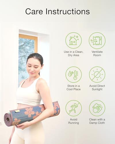 FULI Japanese Tatami Yoga Mat, Igusa Mat, Non-Slip Exercise & Fitness Mat